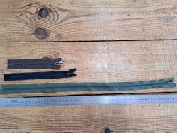 Lot de fermetures eclair - assortiment - Cuir en stock