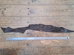 Peau de cuir de crocodile marron mat - Cuir en Stock