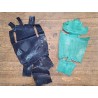 Lot de 2 peaux de cuir de lézard - C - Turquoise/Bleu marine