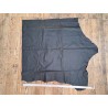 Demi-peau de cuir de vache grainé - Noir mat - B - Cuir en Stock