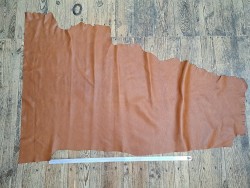 Demi-peau de cuir de vache grainée - Brun automnal - A - Cuir en Stock
