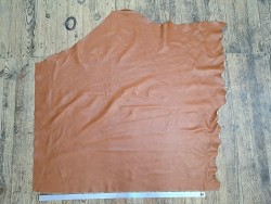 Demi-peau de cuir de vache grainée - Brun automnal - B - Cuir en stock