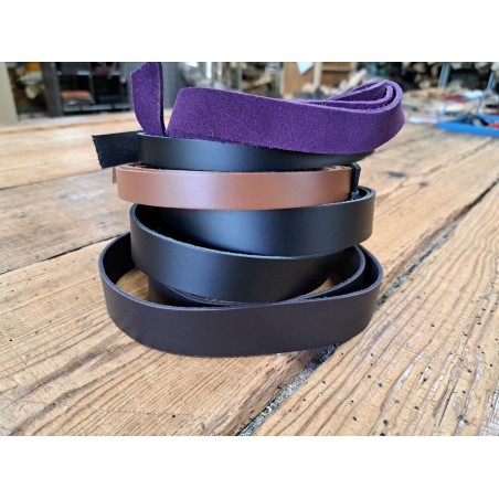 lot de 5 bandes de cuir 2eme choix - maroquinerie - accessoires - cuir en stock