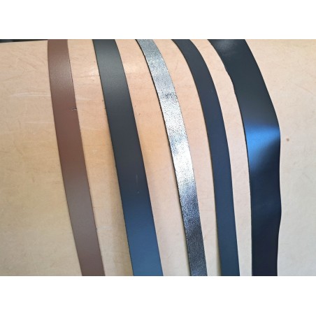 Lot de 5 bandes de cuir - 2ème choix - anses - lanière - ceinture - bracelet - sellerie - cuir en stock