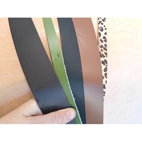 Lot de 5 bandes de cuir classique ou à effet - 2ème choix