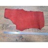 Demi peau de cuir de requin - Rouge grenat - Cuir en Stock