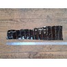 Peau de crocodile véritable - Noir - Cuir en Stock