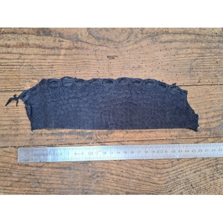 Peau de crocodile bleu marine mat - Cuir en Stock