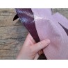 Lot de 2 peaux de cuir de lézard - B - Raisin/Rose
