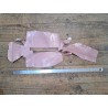 Lot de 2 peaux de cuir de lézard - B - Raisin/Rose