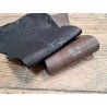 Lot de 2 pattes d'autruche - A - Marron/Noir - Cuir en Stock