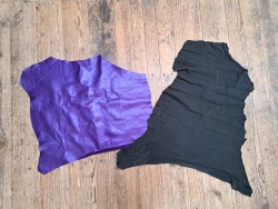 Lot de 2 peaux de cuir d'agneaux - Bonnes affaires