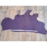 Demi-peau de cuir de taurillon - Prune mat - Cuir en Stock