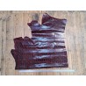 Demi-peau de cuir de veau façon serpent - Rouge - Cuir en Stock