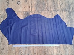 Grand morceau de cuir de veau lisse - Bleu -A- Cuirenstock