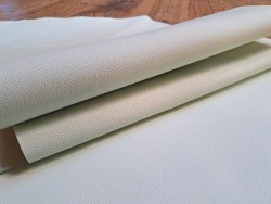 demi-peau vachette grainée - silver green - maroquinerie - Cuir en stock