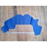 Demi-peau de cuir de vachette tannage ferme - bleu cyan - cuir en stock