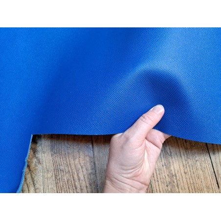 Demi-peau de cuir de vachette tannage ferme - Bleu cyan
