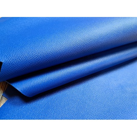 Demi-peau de cuir de vachette tannage ferme - bleu cyan - cuirenstock