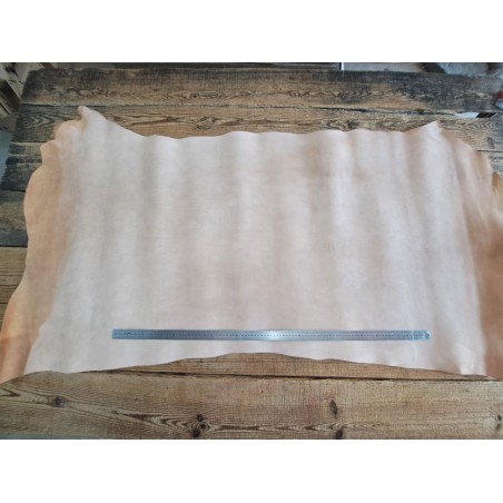 Collet de vache tannage végétal nubuck - Naturel