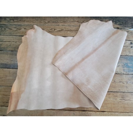 Collet de vache tannage végétal nubuck - Naturel