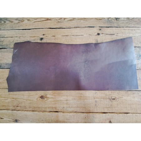 Demi collet de vache tannage végétal - Café - Cuir en Stock