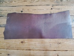Demi collet de vache tannage végétal - Café - Cuir en Stock