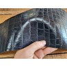 Bande de collet tannage végétal effet crocodile - Noir - Cuir en Stock