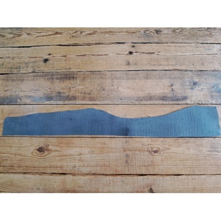 Bande de collet tannage végétal effet crocodile - Noir - Cuir en Stock