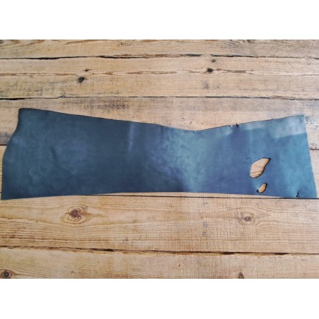 Grand morceau de collet tannage végétal - Noir - Cuir en Stock