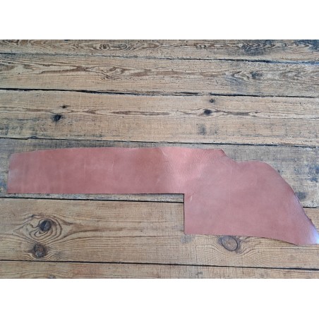 Bande de collet tannage végétal - Châtaigne - Cuir en Stock