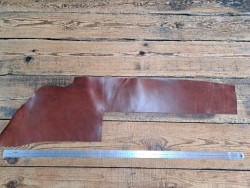 Bande de collet tannage végétal - Châtaigne - Cuir en Stock