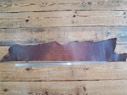 Bande de collet tannage végétal grainé nuancé - Marron - Cuir en Stock