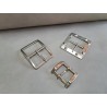 LOT de 3 boucles de ceinture - F - Nickelé - 30mm / 40mm