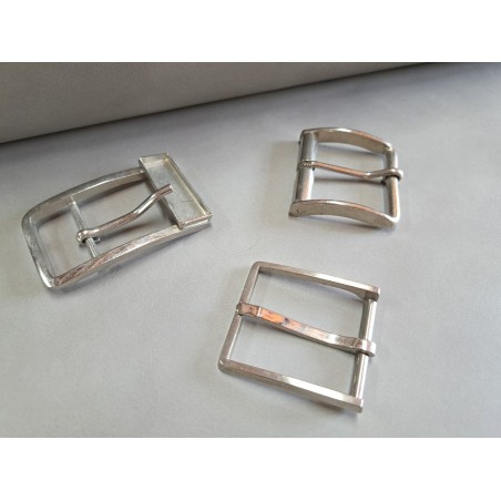 LOT de 3 boucles de ceinture - G - Nickelé - 30mm / 35mm / 40mm
