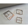 LOT de 3 boucles de ceinture - H - Nickelé - 30mm / 40mm