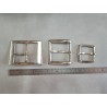 LOT de 3 boucles de ceinture - H - Nickelé - 30mm / 40mm