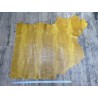 Bande de cuir de veau - effet croco - jaune curry - maroquinerie - cuirenstock