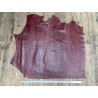 Bande de cuir de veau - effet croco - bordeaux - maroquinerie - cuir en stock