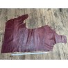 Demi peau de cuir de veau grain crocodile - Bordeaux - B