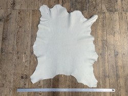 Peau de cuir de mouton crispé - blanc chantilly- maroquinerie ou vêtement - Cuirenstock