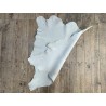 Peau de cuir de mouton crispé - blanc chantilly- maroquinerie ou vêtement - cuirenstock