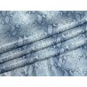 Peau de veau velours serpent - bleu clair - maroquinerie - cuir en stock