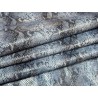 Peau de veau velours serpent - bleu - maroquinerie - cuir en stock
