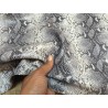 Peau de veau velours serpent - gris - maroquinerie - Cuir en stock
