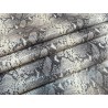Peau de veau velours serpent - gris - maroquinerie - cuir en stock