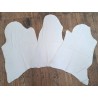 Lot de 3 peaux de cuir stretch identiques - Blanc crème