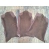 Lot de 3 peaux de cuir stretch identiques nubuck - Marron