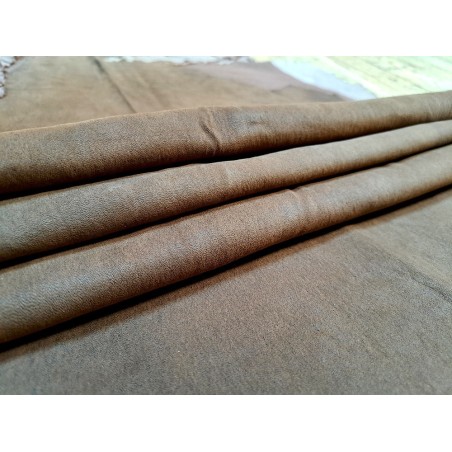 Lot de 3 peaux de cuir stretch identiques nubuck - Marron