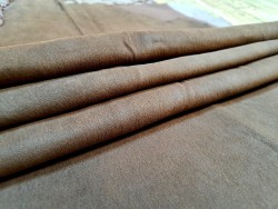 Lot de 3 peaux de cuir stretch identiques nubuck - Marron